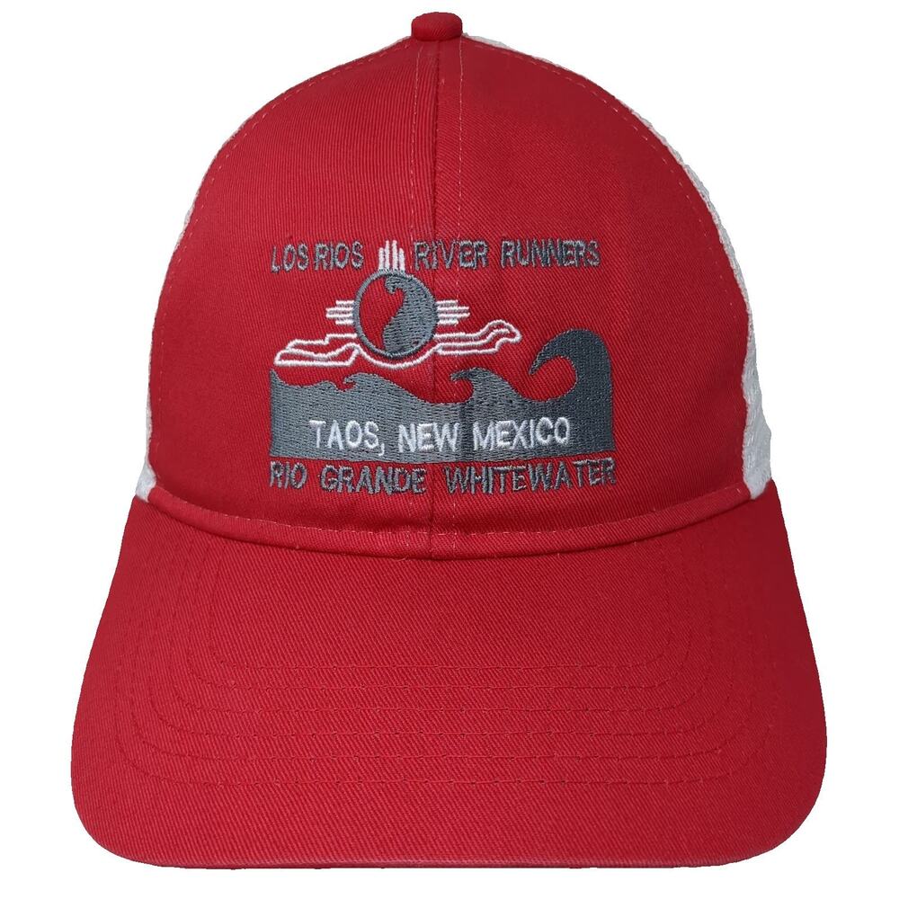 Cap America Trucker Hat Red White OSFM Los Rios River Runners Taos New Mexico
